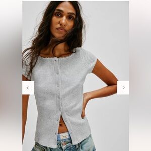 Free People Most Wanted Cardi Size Small Light Grey